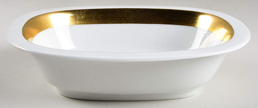 Anneau D'Or 9" Oval Vegetable Bowl by Ceralene-1