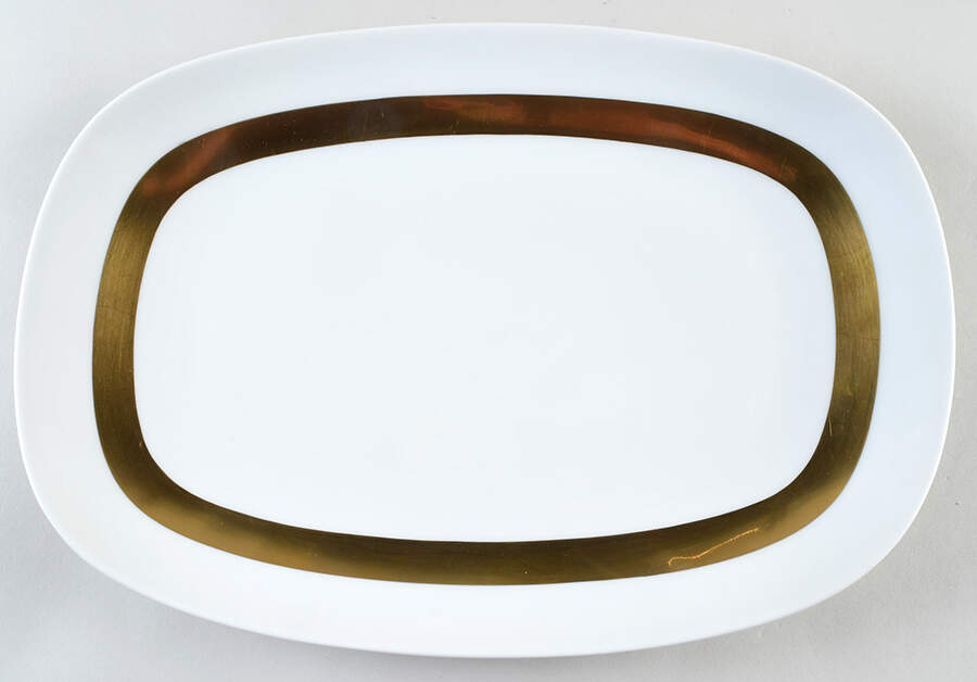 Anneau D'Or 16" Oval Serving Platter by Ceralene-1