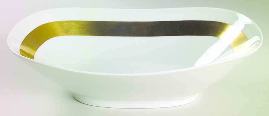 Anneau D'Or 10" Oval Vegetable Bowl by Ceralene-1