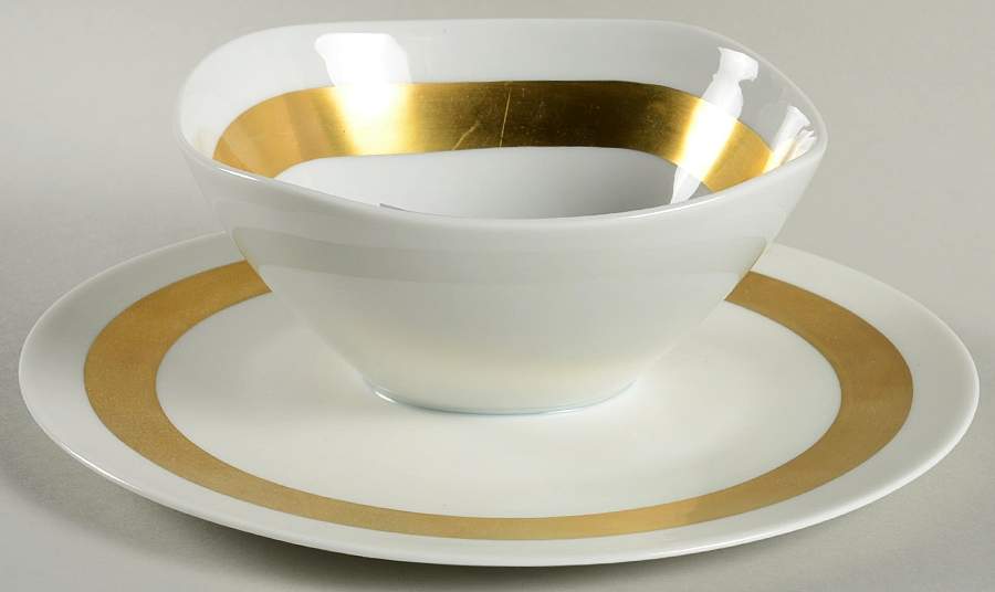Anneau D'Or Gravy Boat with Attached Underplate by Ceralene-1