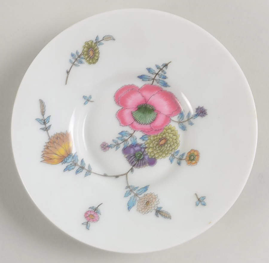Anemones Saucer for Flat Demitasse Cup by Ceralene-1
