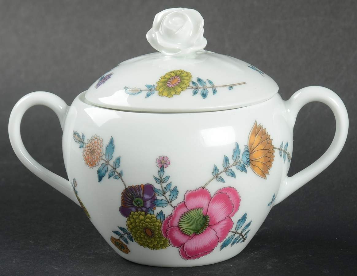 Anemones Mini Sugar Bowl & Lid by Ceralene-1