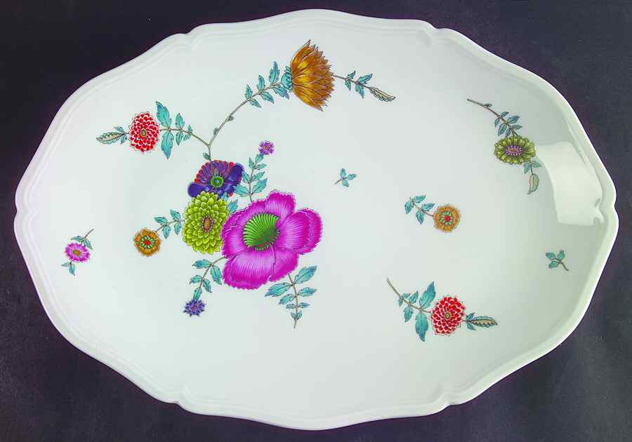 Anemones 15" Oval Serving Platter by Ceralene-1