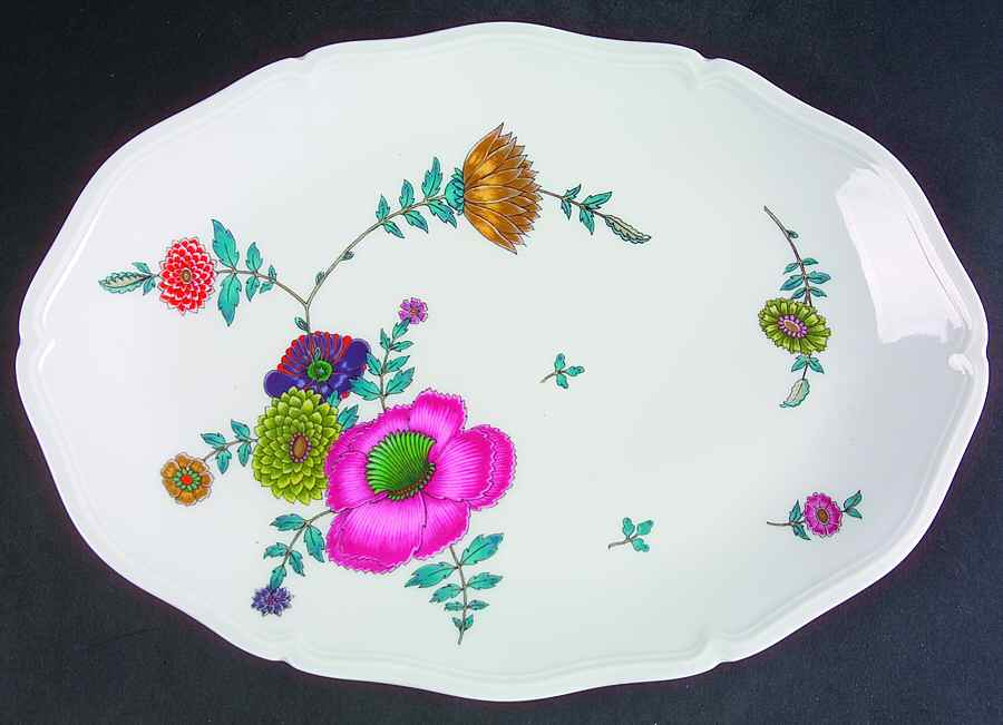 Anemones 13" Oval Serving Platter by Ceralene-1