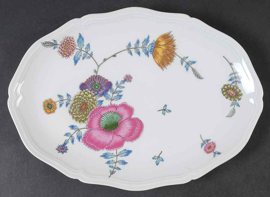 Anemones 11" Oval Serving Platter by Ceralene-1