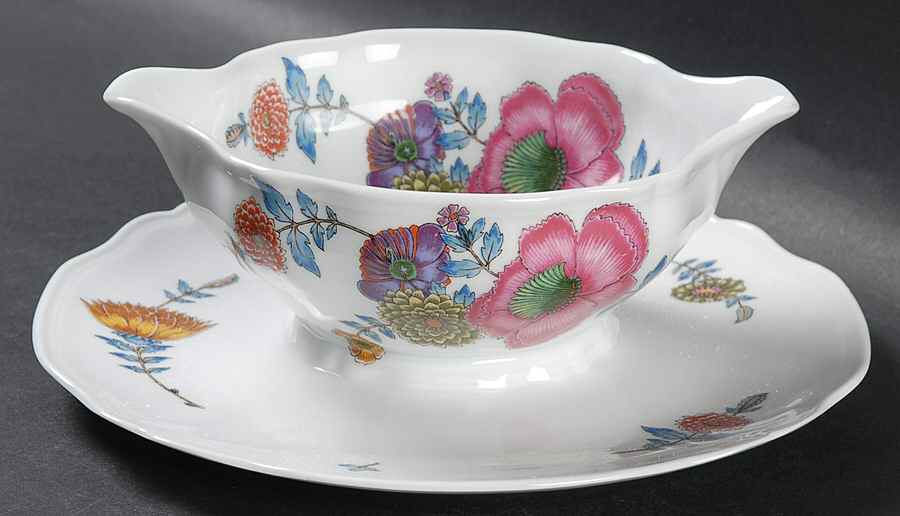 Anemones Gravy Boat with Attached Underplate by Ceralene-1