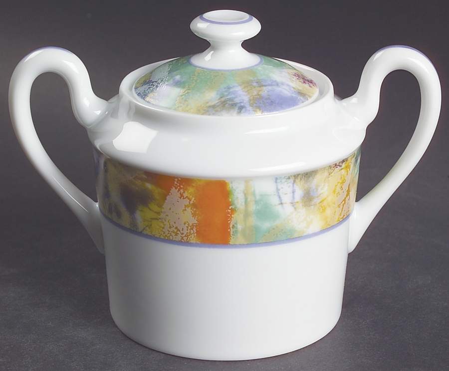 Arlequin Sugar Bowl & Lid by Ceralene-1