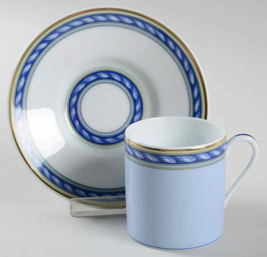 Biarritz Flat Demitasse Cup & Saucer Set by Ceralene-1