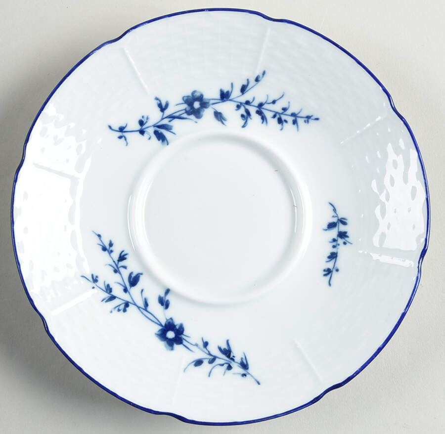 Blue Carnation Saucer by Ceralene-1