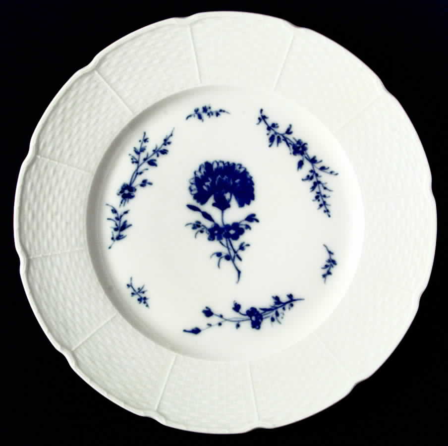 Blue Carnation Dinner Plate by Ceralene-1