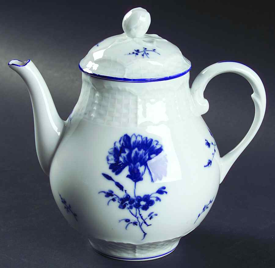 Blue Carnation Teapot & Lid by Ceralene-1