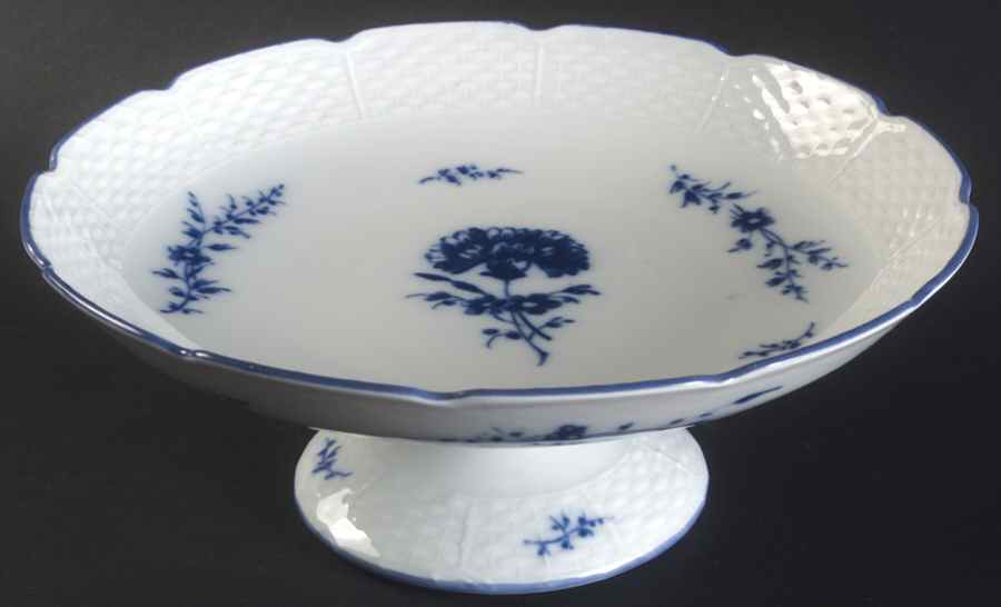 Blue Carnation Round Compote (Height X Width) by Ceralene-1