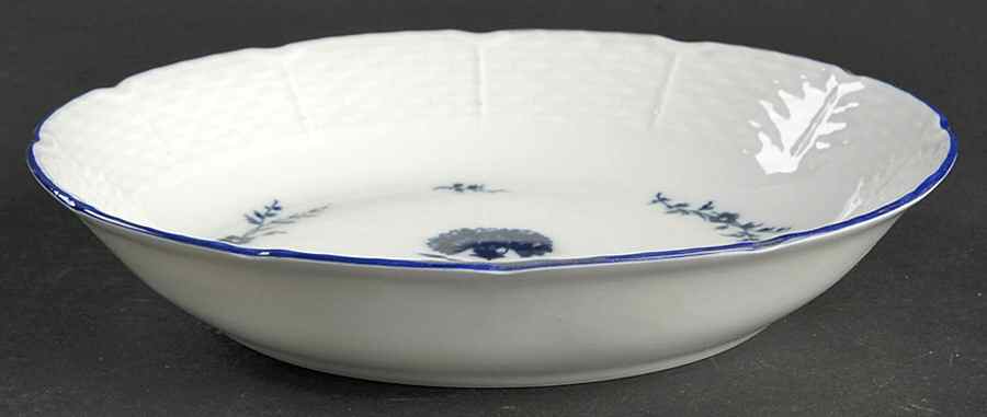 Blue Carnation Coupe Soup Bowl by Ceralene-1