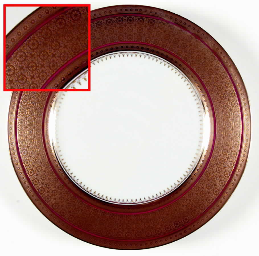 Byzance Red Dinner Plate by Ceralene-1