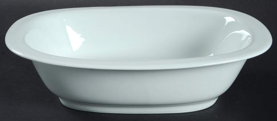 Celadon 9" Oval Vegetable Bowl by Ceralene-1