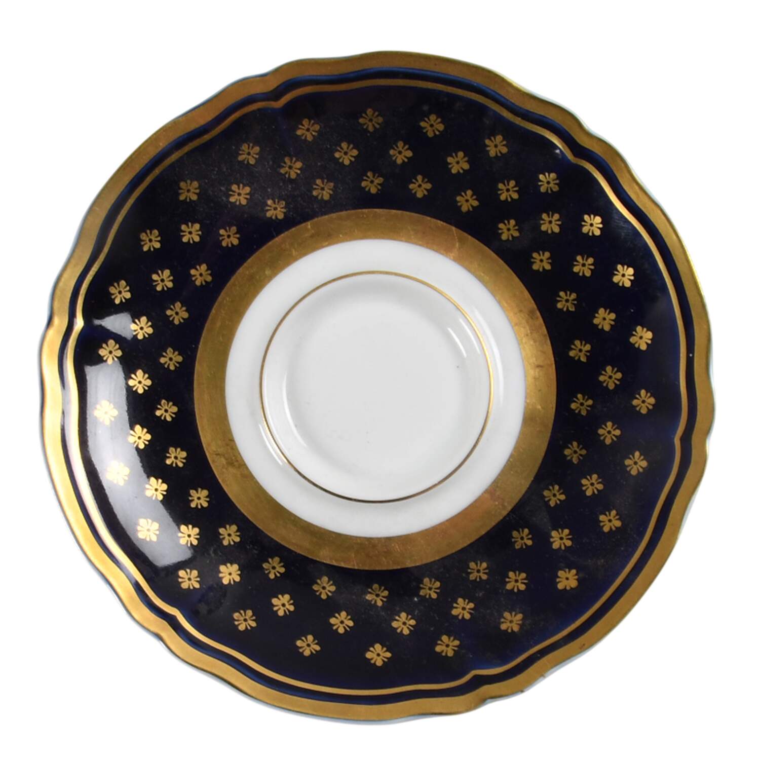 Malmaison Cobalt Blue Saucer for Demitasse Cup by Ceralene-1