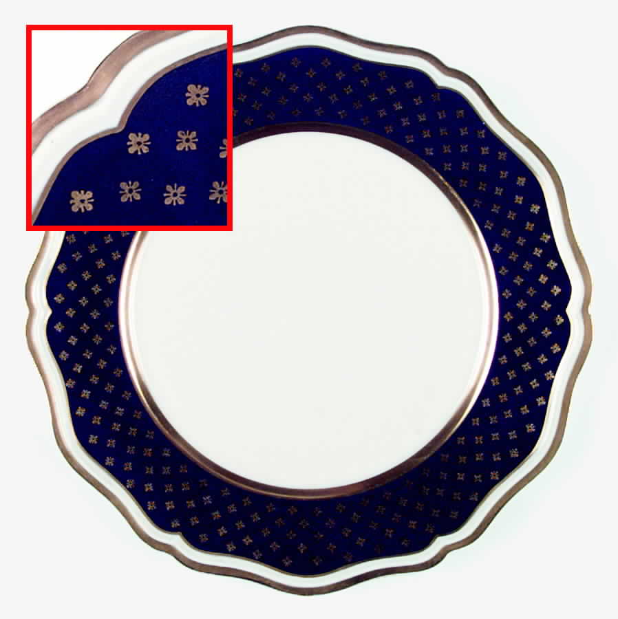 Malmaison Cobalt Blue Dinner Plate by Ceralene-1