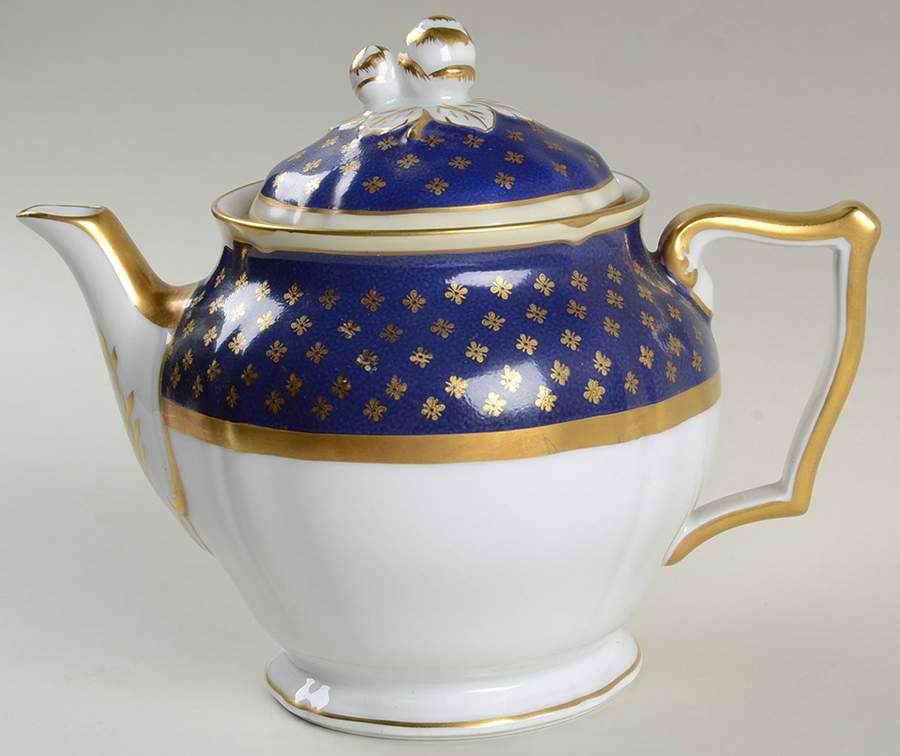 Malmaison Cobalt Blue Teapot & Lid by Ceralene-1