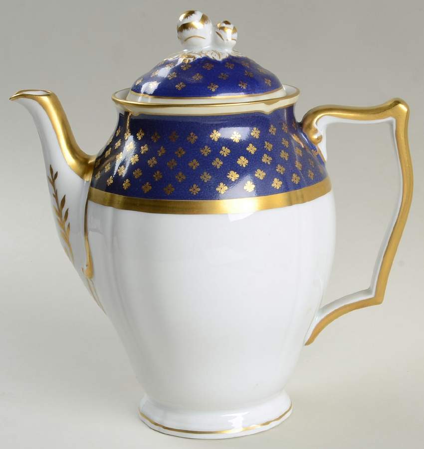 Malmaison Cobalt Blue Coffee Pot & Lid by Ceralene-1