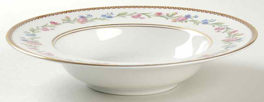 Country Flowers Rim Soup Bowl by Ceralene-1