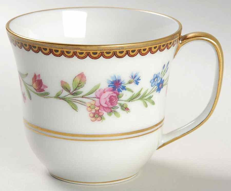 Country Flowers Flat Demitasse Cup by Ceralene-1
