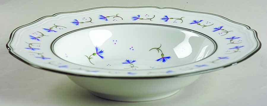 Cornflower Rim Soup Bowl by Ceralene-1