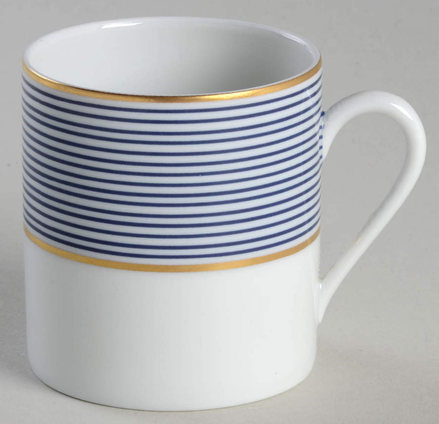 Crinoline Blue Flat Demitasse Cup by Ceralene-1