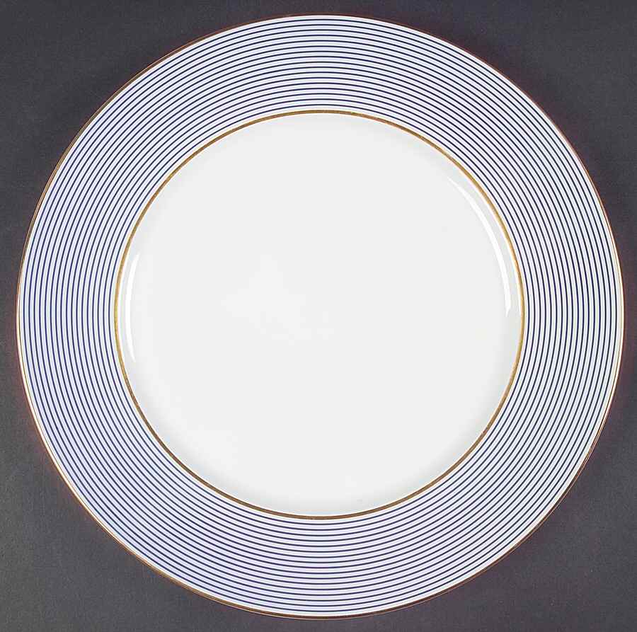 Crinoline Blue Service Plate (Charger) by Ceralene-1