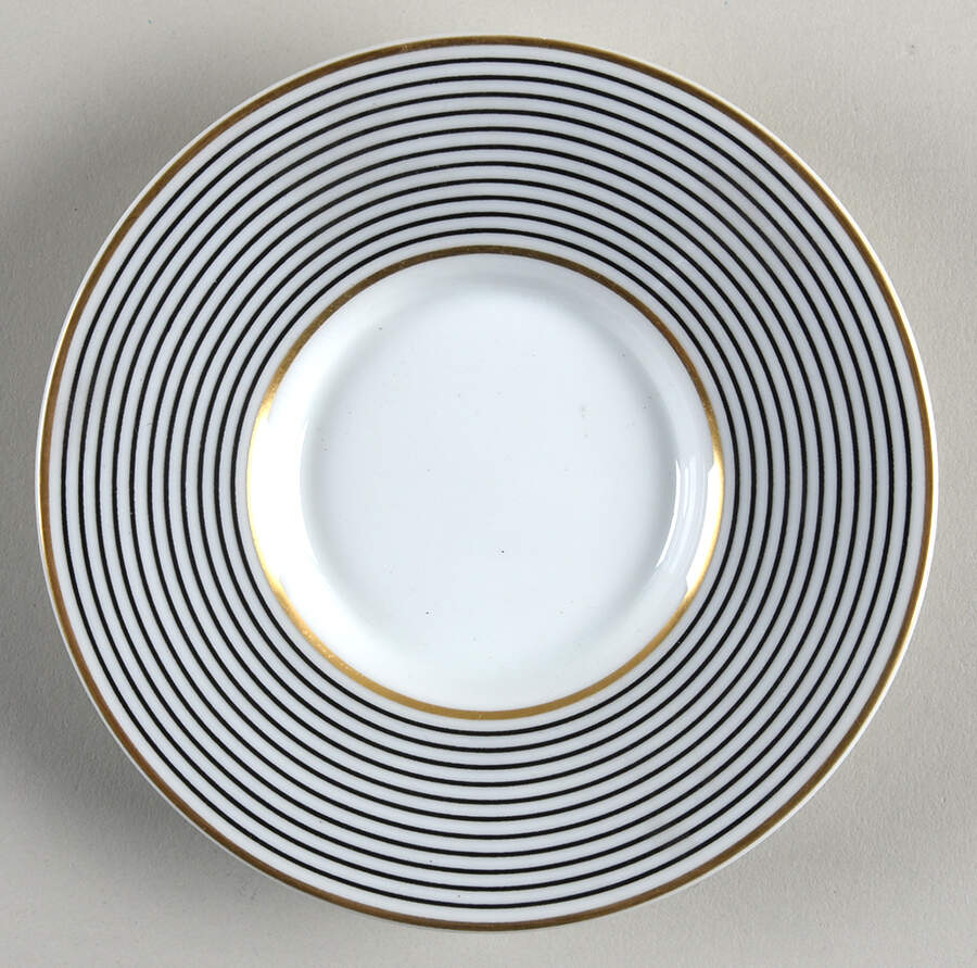 Crinoline Black Saucer for Demitasse Cup by Ceralene-1