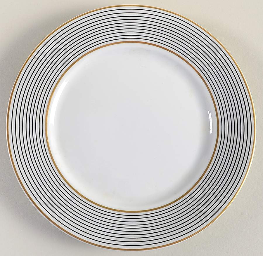 Crinoline Black Salad Plate by Ceralene-1