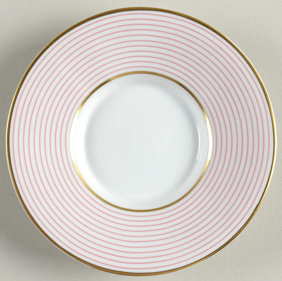 Crinoline Pink Saucer for Demitasse Cup by Ceralene-1