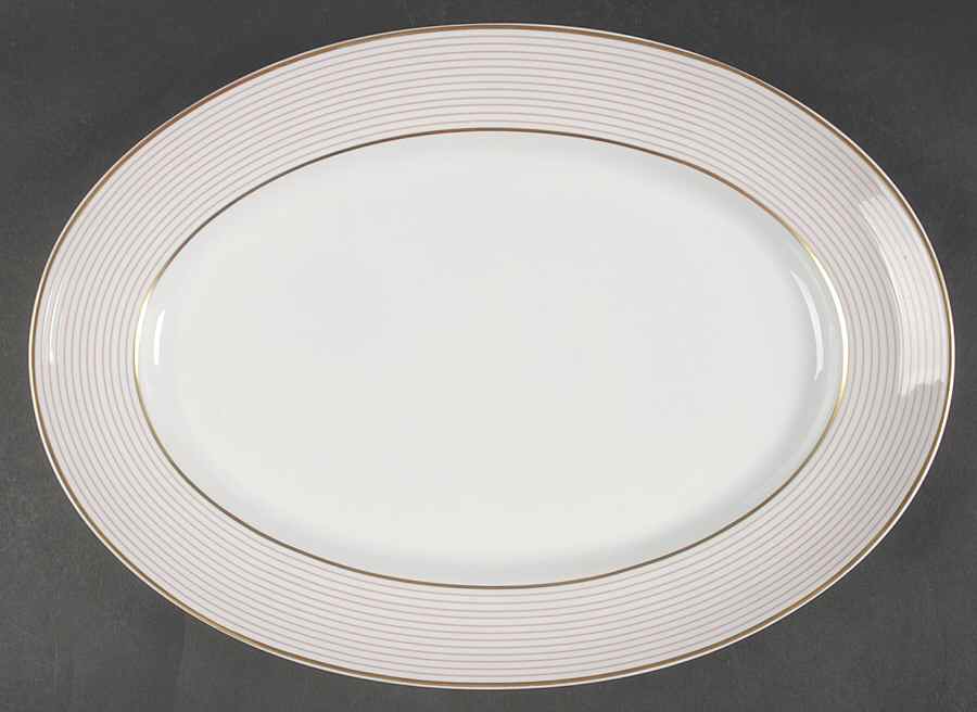 Crinoline Pink 14" Oval Serving Platter by Ceralene-1