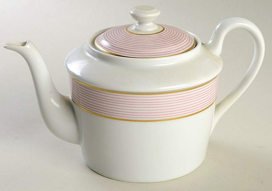Crinoline Pink Teapot & Lid by Ceralene-1