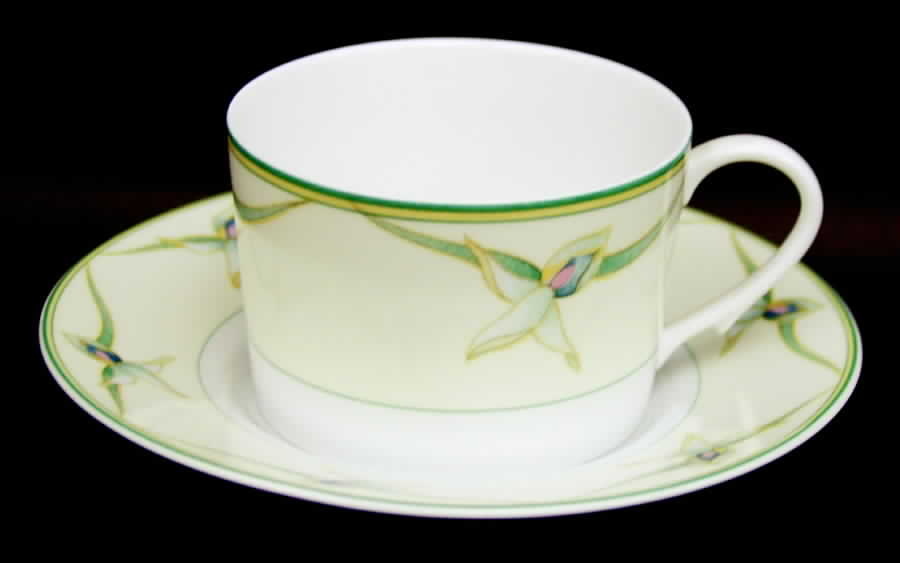 Danse De Printemps Flat Cup & Saucer Set by Ceralene-1
