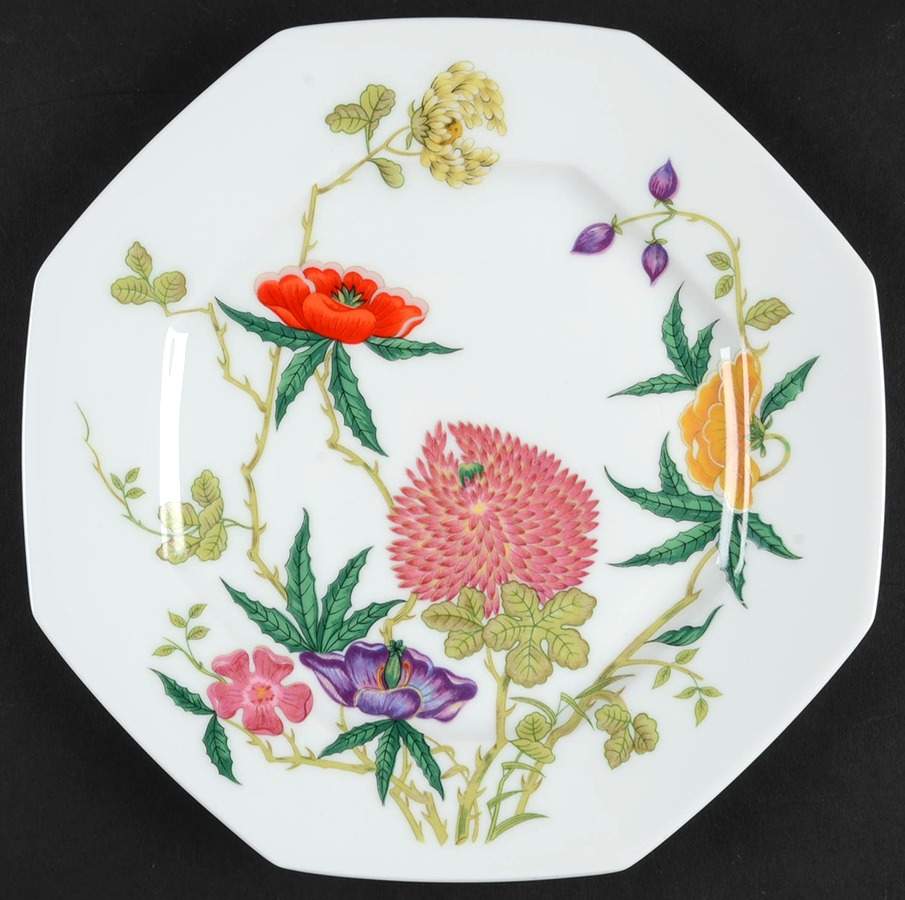 Dioraflor Octagonal Luncheon Plate by Ceralene-1
