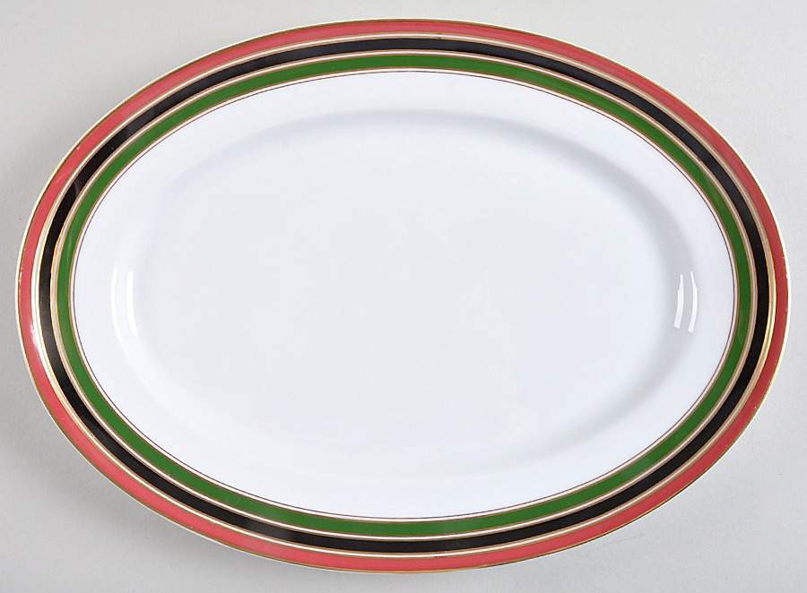 Diplomat 3 14" Oval Serving Platter by Ceralene-1