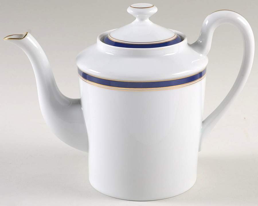 Diplomat Blue Coffee Pot & Lid by Ceralene-1