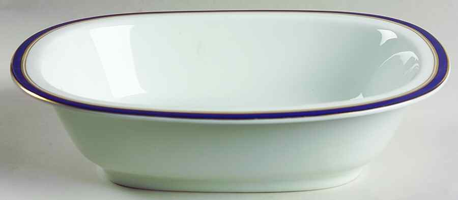 Diplomat Blue 9" Oval Vegetable Bowl by Ceralene-1