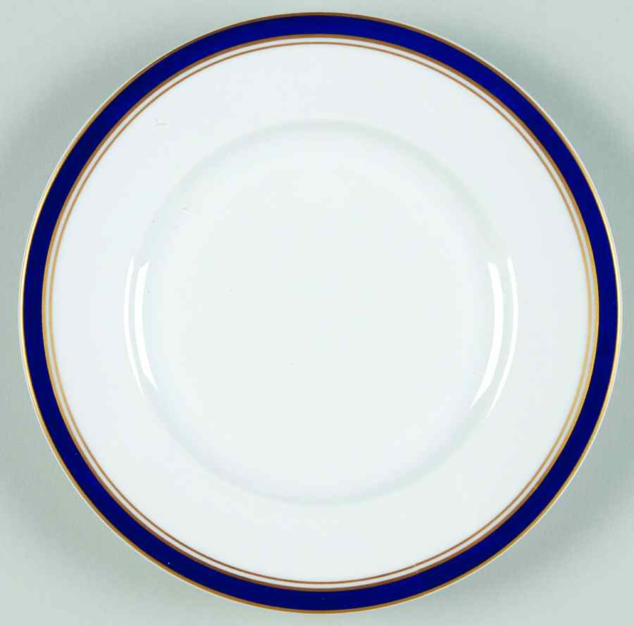 Diplomat Blue Bread & Butter Plate by Ceralene-1