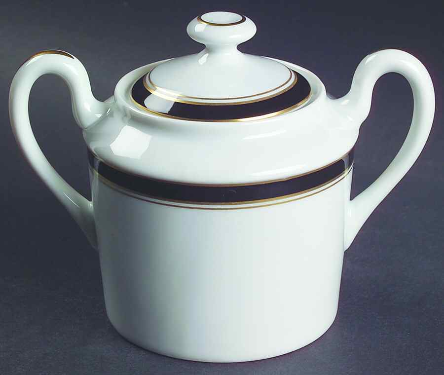 Diplomat Black Sugar Bowl & Lid by Ceralene-1