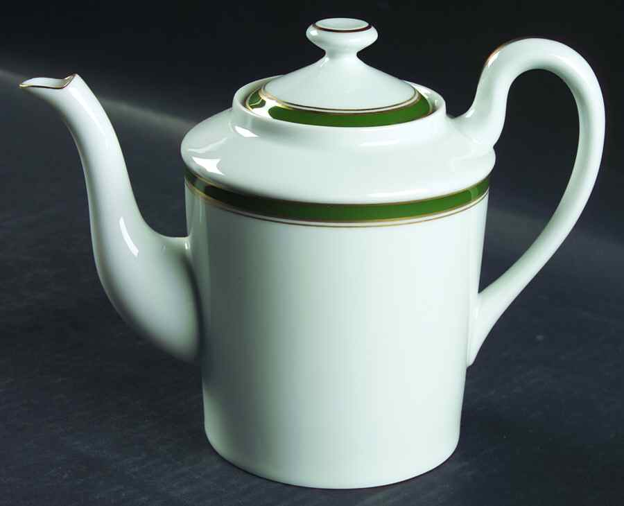 Diplomat Green Coffee Pot & Lid by Ceralene-1