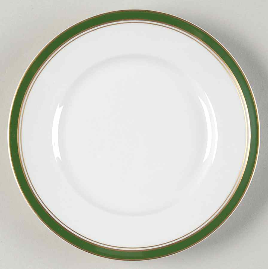 Diplomat Green Bread & Butter Plate by Ceralene-1