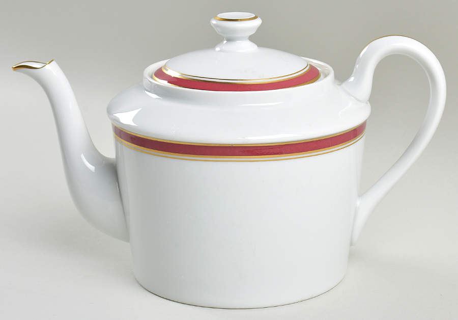 Diplomat Red Teapot & Lid by Ceralene-1
