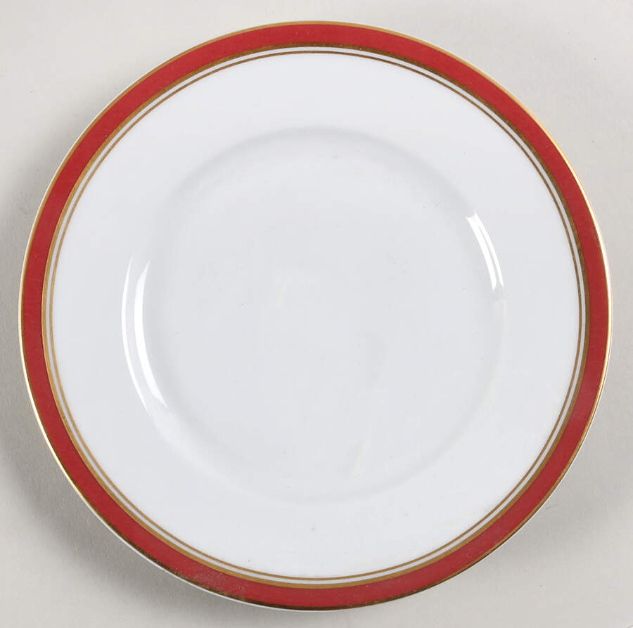 Diplomat Red Salad Plate by Ceralene-1