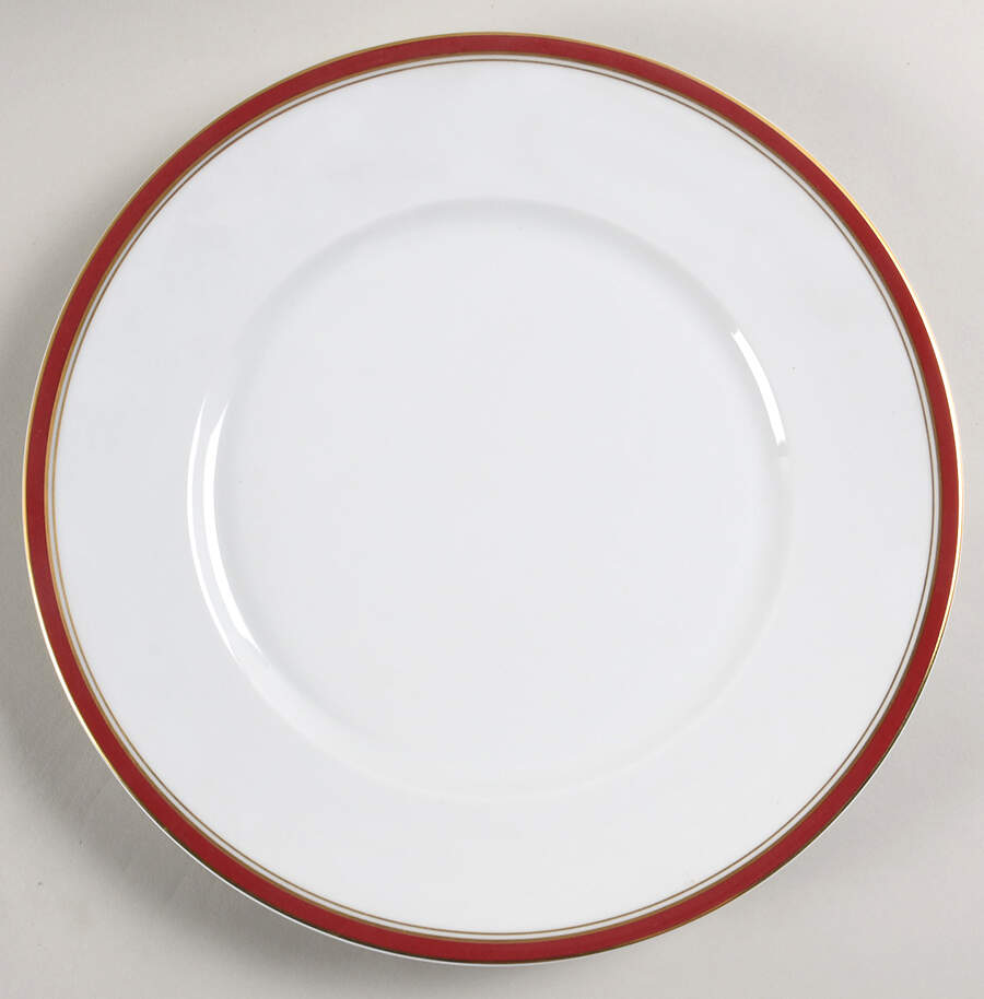 Diplomat Red Dinner Plate by Ceralene-1