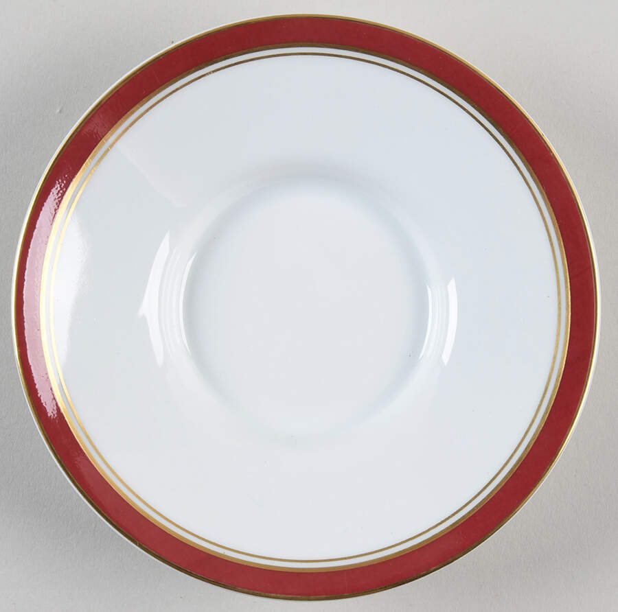 Diplomat Red Saucer for Demitasse Cup by Ceralene-1