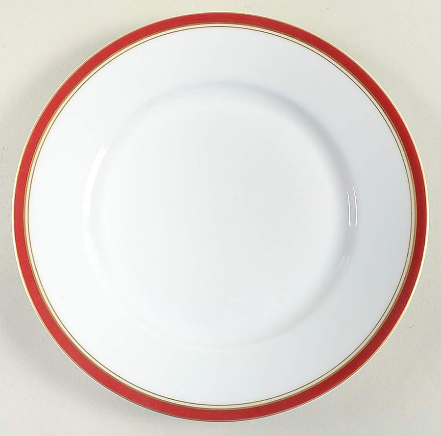 Diplomat Red Luncheon Plate by Ceralene-1