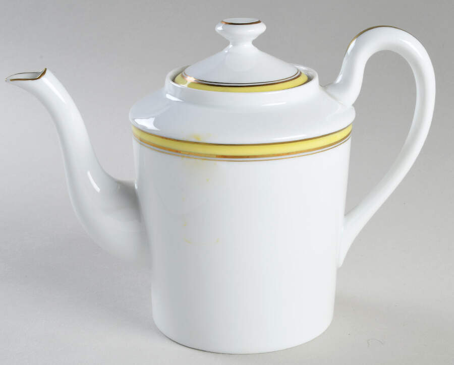 Diplomat Yellow Coffee Pot & Lid by Ceralene-1