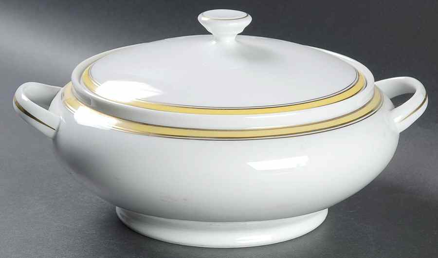 Diplomat Yellow Round Covered Vegetable by Ceralene-1