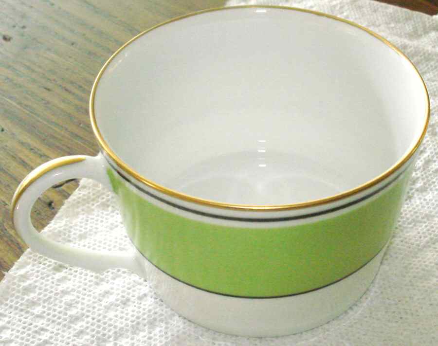 Directoire Green Flat Cup by Ceralene-1